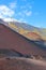 Beautiful view of Mount Etna surrounded by damaged volcanic landscape. Captured on a vertical picture from Silvestri craters.