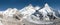 Beautiful view of mount Everest, Lhotse and nuptse
