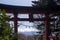 Beautiful view of Mount Fuji covered in snow on a sunny day, Japan