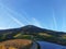 Beautiful view of Mount Sumbing from Sukomakmur, Magelang