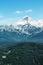 Beautiful view of Mount Triglav, highest peak in Slovenian Alps, from a distance