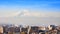 Beautiful view of Mountain Ararat and city Yerevan in spring, Armenia