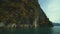 Beautiful view mountain lake and river from boat in Ratchaprapa dam, Khoa Sok National Park, Surat Thani