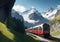 A beautiful view of mountain railways, Generative AI Illustration