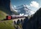 A beautiful view of mountain railways, Generative AI Illustration