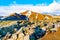 Beautiful view of mountain and rocky field at Landmannalaugar