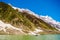 Beautiful view of mountainous lake Saiful Muluk in Naran Valley, Mansehra District, Khyber-Pakhtunkhwa, Northern Areas of Pakistan