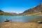 Beautiful view of mountainous lake Saiful Muluk in Naran Valley, Mansehra District, Khyber-Pakhtunkhwa, Northern Areas of Pakistan