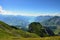 beautiful view from the mountains summit. pure mountain feeling. fantastic view from the swiss mountains.