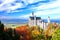 Beautiful view of the Neuschwanstein castle in autumn