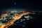 Beautiful view of night city Dnepropetrovsk (Ukraine)