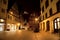 Beautiful view by night of the historic town of Nordlingen