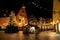 Beautiful view by night of the historic town of Nordlingen,