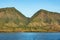 Beautiful view from ocean of Lahaina and West Maui mountains in Hawaii