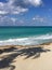 Beautiful view of the ocean. Waves and white sand. Atlantic coast of Cuba