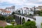 Beautiful view of the old stone arch bridge in Nordeste, Azores