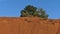 Beautiful view of orange colored ochre rocks at Colorado Provencal near Rustrel in Luberon valley, Provence, France.