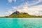 Beautiful view of Otemanu mountain on Bora Bora island, French P