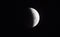Beautiful view of partial lunar eclipse