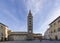 Beautiful view of Piazza del Duomo in a moment of tranquility, Pistoia, Tuscany, Italy