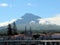 A beautiful view of the Pico volcano and the port of Madalena from the ferry