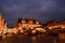 Beautiful view of the picturesque Christmas market in Coburg at dusk Germany