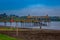 Beautiful view of pier at Llanquihue lake, Frutillar Bajo, Chile