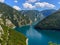 A Beautiful view Piva canyon in sunny day with clouds