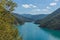 A Beautiful view Piva canyon in sunny day with clouds