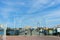 Beautiful view on pontoon The Queen Emma Bridge across St. Anna Bay in CuraÃ§ao