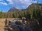 Beautiful view of popular rock formation Natural Bridge in Yoho National Park, British Columbia, Canada.