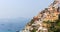 Beautiful view of Positano village on the Amalfi Coast, in Italy Campania