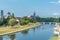 Beautiful view of Pregolya river in Kaliningrad city