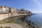 Beautiful view of promenade Lungomare d\\\'Ortygia by Ionian Sea, Syracuse, Sicily, Italy