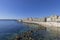 Beautiful view of promenade Lungomare d\\\'Ortygia by Ionian Sea, Syracuse, Sicily, Italy