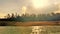 Beautiful view of Pykara Lake, Ooty, Tamilnadu during sunset. Awesome scenery of landscapes of sky,water,sunset and green bushes