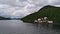 Beautiful view of remote historic Boat Bluff Lighthouse at Tolmie Channel, part of Inside Passage, on Sarah Island, Canada.