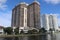 Beautiful view of residential condos along the Intracoastal Waterway near Hollywood, Florida