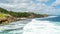 Beautiful view of rocky beach with blue sea