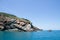 Beautiful view of the rocky shoreline of Arraial do Cabo in Rio de Janeiro, Brazil