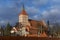 Beautiful view of the roman catholic Cathedral of St. Jakub Jacob in the Polish city of Olsztyn. The church building was built