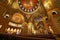 Beautiful view of Saint Louis Basilica with the highly decorated dome, arches, and walls, US