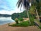 Beautiful view of the Salpeten Macanche Lagoon, Flores Peten, Guatemala