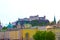 Beautiful view of Salzburg skyline with Festung Hohensalzburg in summer, Salzburg, Austria