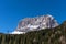 A beautiful view on the Sassolungo Langkofel in the spring in the Dolomites in South Tyrol. Italy
