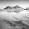 Beautiful view of scenic lofoten Island archipelago winter scenery with traditional fisherman Rorbuer cabins. Christmas time