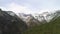 Beautiful view of Schlegeisspeicher, Tyrol - Austria. Aerial view on amazing panorama of forest with mountain background