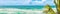 Beautiful view of sea waves. Tropical landscape. Panorama