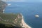 beautiful view of SetÃºbal, with magnificent heart shape over the sea