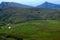 Beautiful view with sheep in Bucegi mountains